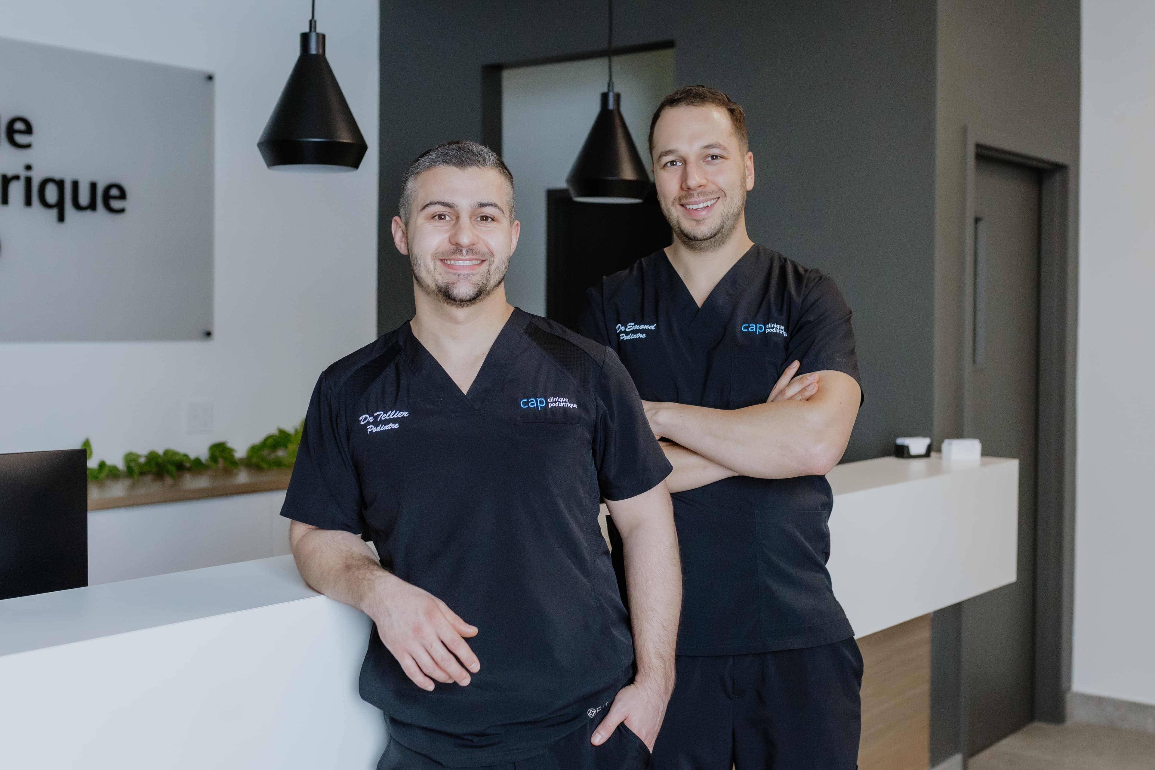 Dr Tellier et Dr Emond, podiatres à la Clinique podiatrique du Cap